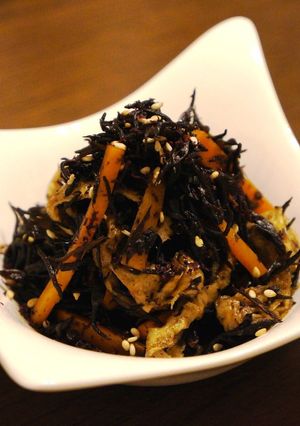 A picture of Our Family's Simmered Hijiki with a Twist.