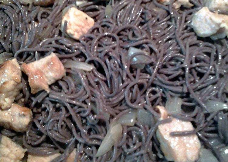 Recipe of Favorite black rice noodle and pork