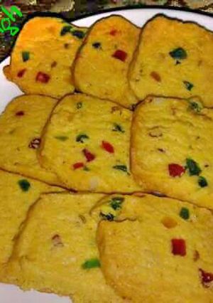 A picture of Tutty fruity biscuit/cookies.