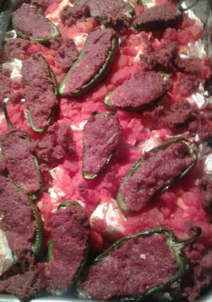 A picture of Spicy roasted cornbeef and cabbage.