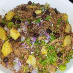 A picture of Black Chickpea & Potato Chaat.