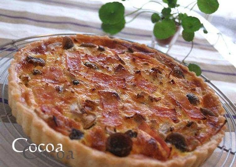 Easiest Way to Prepare Perfect Simple & Genuine Mushroom and Bacon Quiche