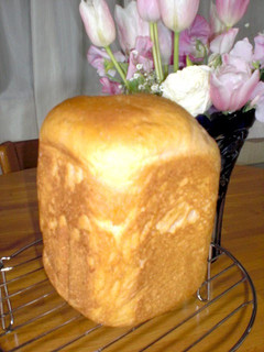 A picture of Strawberry Milk Bread in a Bread Maker.
