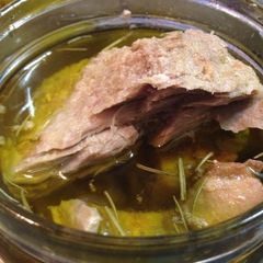 A picture of Homemade Preserved Tuna in Oil.