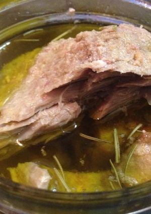 A picture of Homemade Preserved Tuna in Oil.