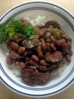 A picture of Crockpot Louisiana Red Beans and Rice.