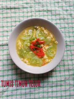 Foto resep Tumis timun telur