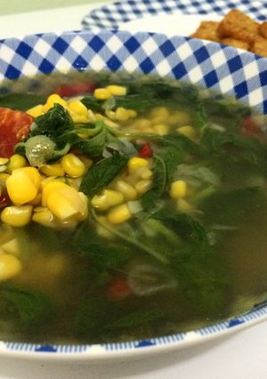 Foto resep Sayur Bayam Jagung