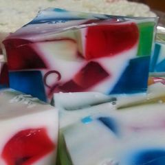 A picture of Broken Glass Jell-O Dessert. ..