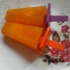 A picture of Orange icecream candy.