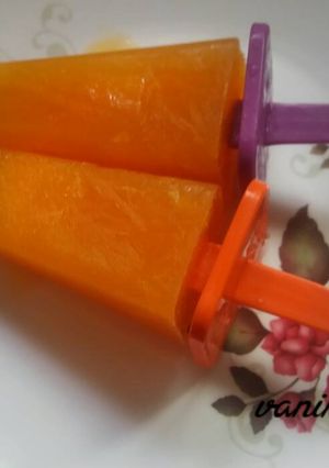 A picture of Orange icecream candy.