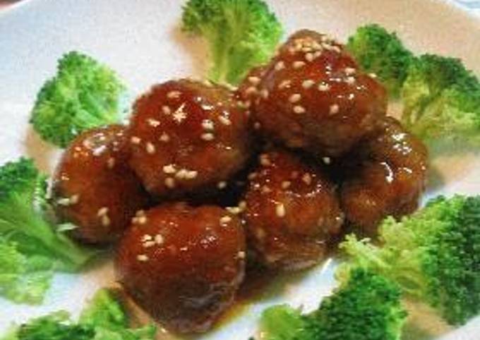 Meatballs in Sweet & Sour Ankake Sauce