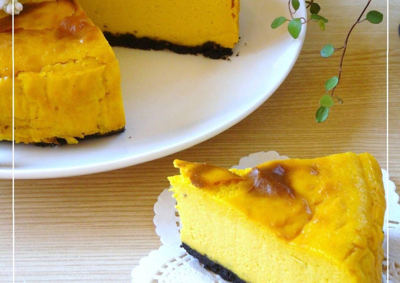 Drained Yogurt Kabocha Cheesecake