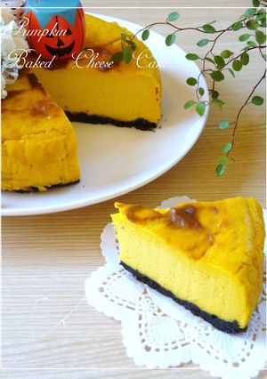 A picture of Drained Yogurt Kabocha Cheesecake.