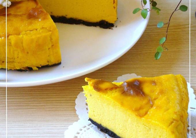 Recipe of Ultimate Drained Yogurt Kabocha Cheesecake