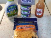 A picture of buffalo chicken dip