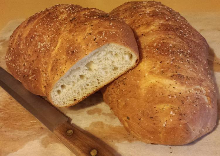 Steps to Make Quick Rosemary Ciabatta Bread