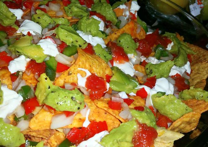 Crispy crunchy colourful nachos