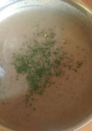 A picture of Mandys cauliflower soup.