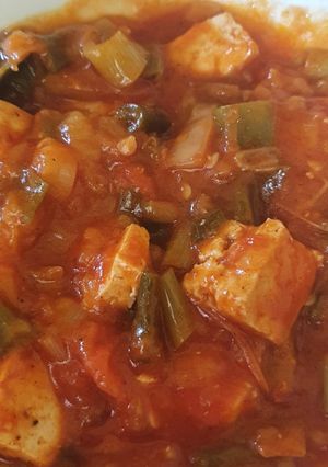 Ujhagymás húsmentes lecsó recept fotója