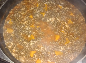 Una foto de Guiso de lentejas con arroz