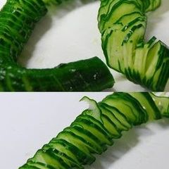 A picture of Accordion Cucumbers.