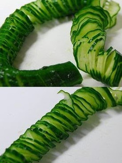 A picture of Accordion Cucumbers.