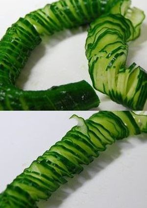 A picture of Accordion Cucumbers.