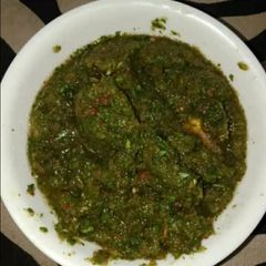 A picture of Coriander chuntey.