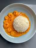 Crevettes au lait de coco et riz basmati
