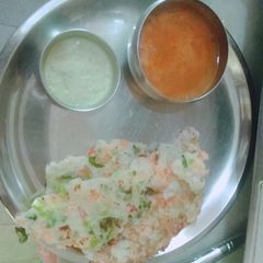 Semolina mix veg chilla A picture of Semolina mix veg chilla.