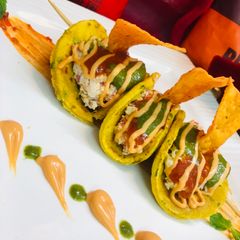 A picture of Rajasthani tikkar tacos.
