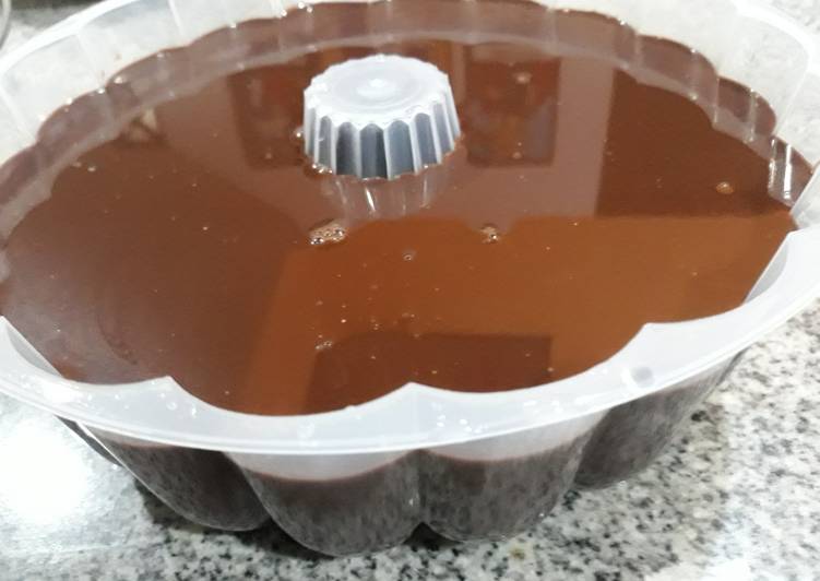 Puding coklat vla vanila