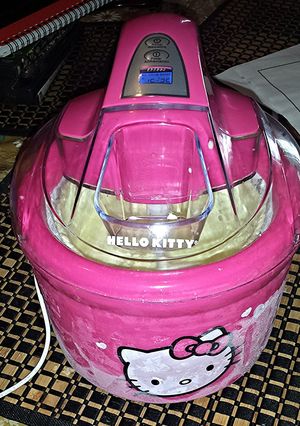 A picture of Homemade Ice Cream with Hello Kitty ;) Ice Cream Maker.