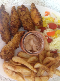 A picture of My Crispy Chicken in Breadcrumbs with Linseed 😲.