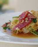 Chinese Sausage And Beancurd Skin In Chicken Broth
