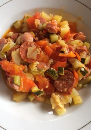 Krumplis lecsó recept fotója