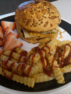 A picture of Stewz Chicken Burger.