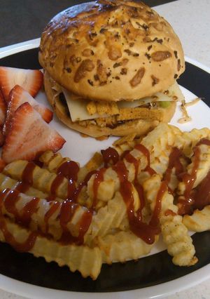 A picture of Stewz Chicken Burger.