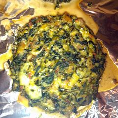 A picture of Stuffed Portobello Caps.