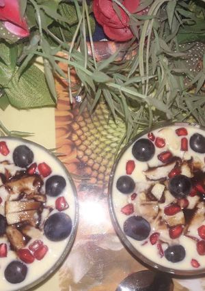 A picture of Fruits custard.