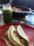 Tacos de carne molida con pimientos