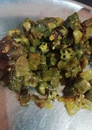 A picture of Onion bhindi.