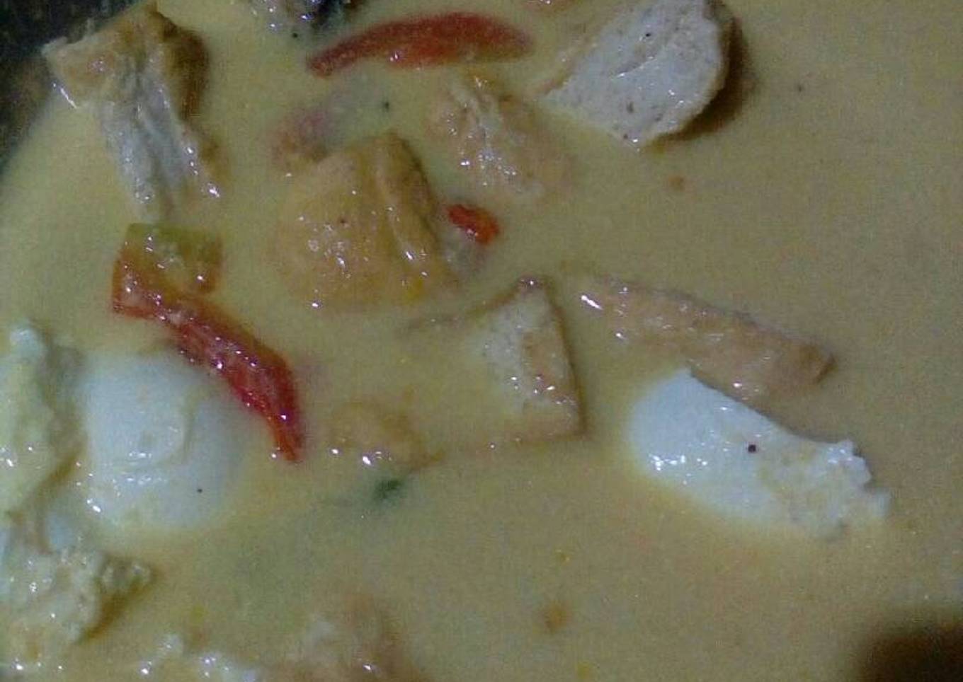Batanak ikan asin telang + telor + Tahu