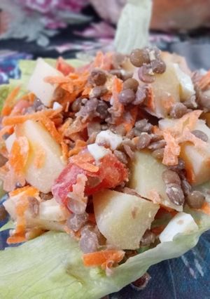 Una foto de Ensalada de lentejas
