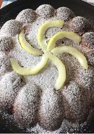 Une photo de Gâteau au fromage blanc citron vert et orange sanguine