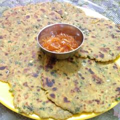 A picture of Methi ka thepla.