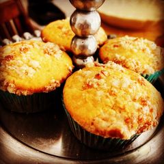 Filipino Cheese Cupcakes with Cheese Crumble A picture of Filipino Cheese Cupcakes with Cheese Crumble.