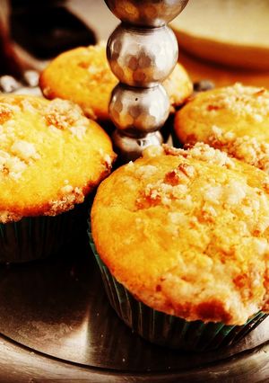 A picture of Filipino Cheese Cupcakes with Cheese Crumble.