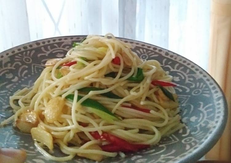 Cara termudah untuk Menyegarkan Lezat98. Spagetti Aglio e Olio 